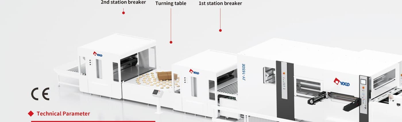 DieXpert JY-1650E corrugated die-cutting line with automatic logistics