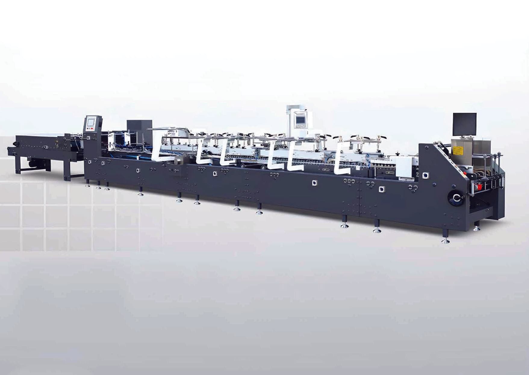 Paper converting machine line